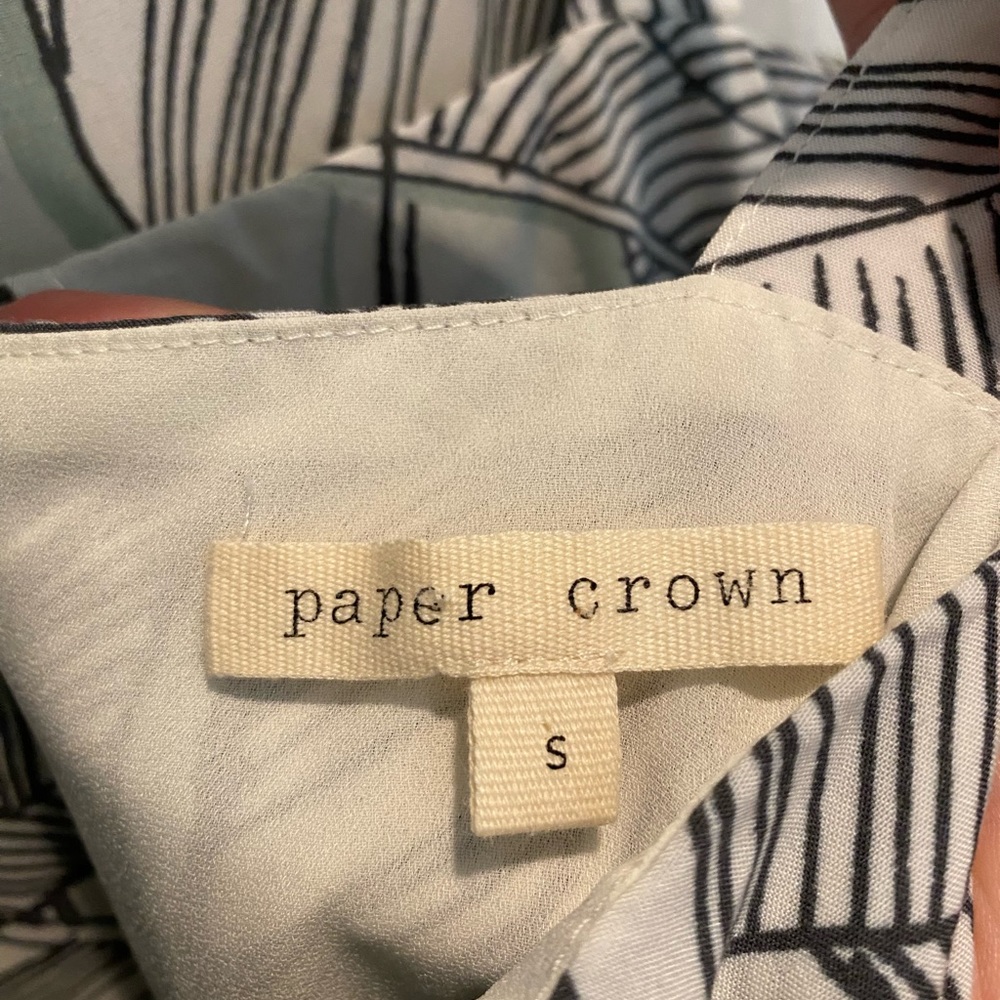 Paper Crown Palm Leaf Print Morocco Romper - Picture 3 of 4